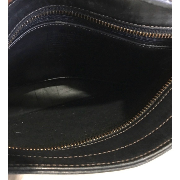 Coach vintage black leather shoulder handbag - Picture 6 of 9